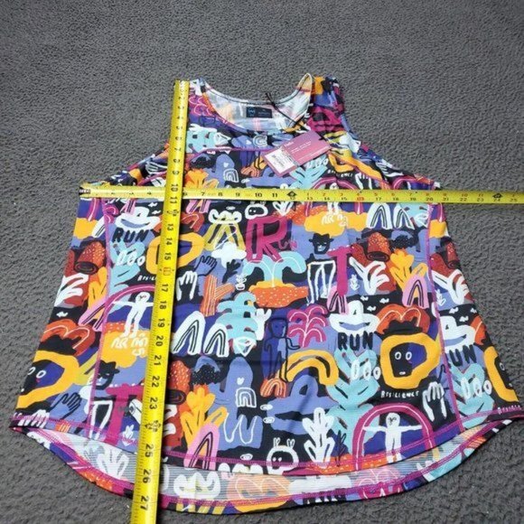NEW $58 Janji Mt. Merapi Artist Series Helio Tech Tank Top Multicolor Womens XL - Picture 6 of 7